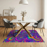 Vibrant Multi-Color Swirl Area Rug