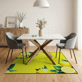 Zesty Lemon Fruit Yellow Area Rug