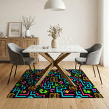 ODIKA Retro Pixel Art Gaming Washable Area Rug - Low Pile & Non-Slip