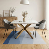 Gradient Blue Mountain Layers Area Rug