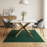 Emerald Green Textured Loop Pile Area Rug