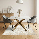 Beige Floral Vintage No. 4 Area Rug