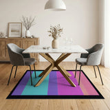 Vibrant Multi-Color Horizontal Stripe Rug