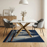 Navy Sailboat Nautical Area Rug