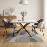 Grey Abstract Area Abstract Wavy Grey Area Rug
