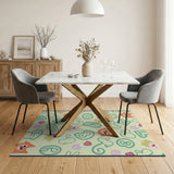 Playful Cartoon Fox and Critter Kids Area Rug