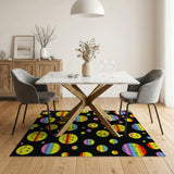 Rainbow Smiley Faces Area Rug