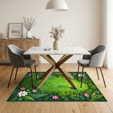 Lush Green Moss Lily Pad Area Rug
