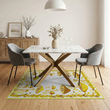 Whimsical Yellow Mushroom Grove Area Rug