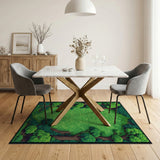 Lush Green Forest Glade Area Rug