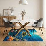 Sea Turtle Coral Reef Coastal Area Rug