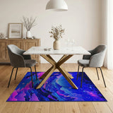 Starry Cosmic Valley Night Area Rug