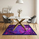 Purple Enchanted Forest Moonlit Area Rug
