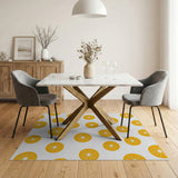 Vibrant Orange Slices Fruit Pattern Area Rug