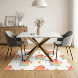 Rainbow Paw Heart Kids Washable Area Rug