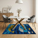Playful Whale Ocean Kids Cartoon Rug