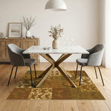 ODIKA Brown Butterfly Patchwork Rug