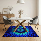 Starburst Blue Geometric Area Rug
