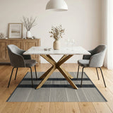 Black and White Modern Black White Vertical Striped Area Rug