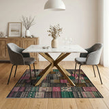 Eclectic Multi-Color Tribal Patchwork Area Rug