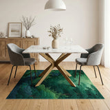 Misty Emerald Forest Canopy Area Rug