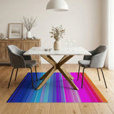 Vibrant Rainbow Horizontal Stripe Multi-color and Patterns Area Rug