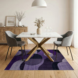 Geometric Modern Abstract Purple Geometric Abstract Area Rug