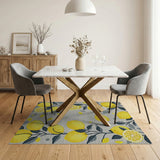 Yellow Lemon Branch Area Rug