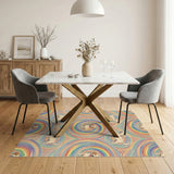 Rainbow Puppy Swirl Area Rug