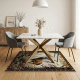 Majestic Autumn Deer Forest Tapestry Rug