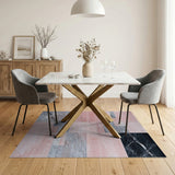 Pink Grey Marble Geometric Area Rug