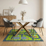 Kids Cartoon Kids Cartoon City Street Play Rug