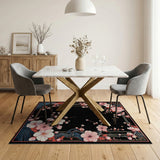 Elegant Cherry Blossom Pink Area Rug