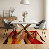 Sunset Waves Multi-Color Area Rug