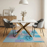 Playful Smiley Faces Area Rug