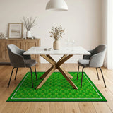Vibrant Green Starburst Geometric Area Rug