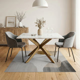 Beige and Neutral Beige Neutral Abstract Organic Shapes Area Rug