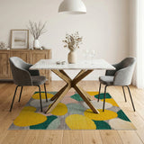 Vibrant Multi-Color Abstract Oval Area Rug