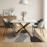 Abstract Organic Neutral Area Rug