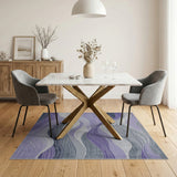 Abstract Area Purple Grey Wavy Abstract Area Rug