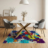 Multi-color and Patterns Vibrant Paint Splatter Abstract Area Rug