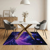 Cosmic Purple Nebula Canyon Area Rug