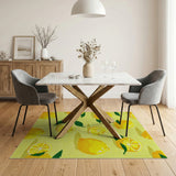 Yellow Sunny Lemon Fruit Pattern Area Rug