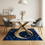 Crescent Moon Night Sky Area Rug