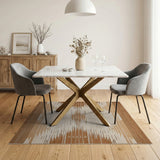 Brown Tan Zigzag Stripe Southwestern Rug
