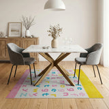 Vibrant Multi-Color Alphabet Kids Area Rug