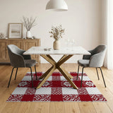 Red Heritage Tribal Grid Area Rug