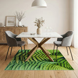 Lush Fern Green Area Rug