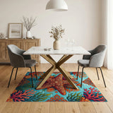 Mandala Starfish Coral Reef Area Rug