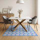 Whimsical Pastel Elephant Pattern Area Rug